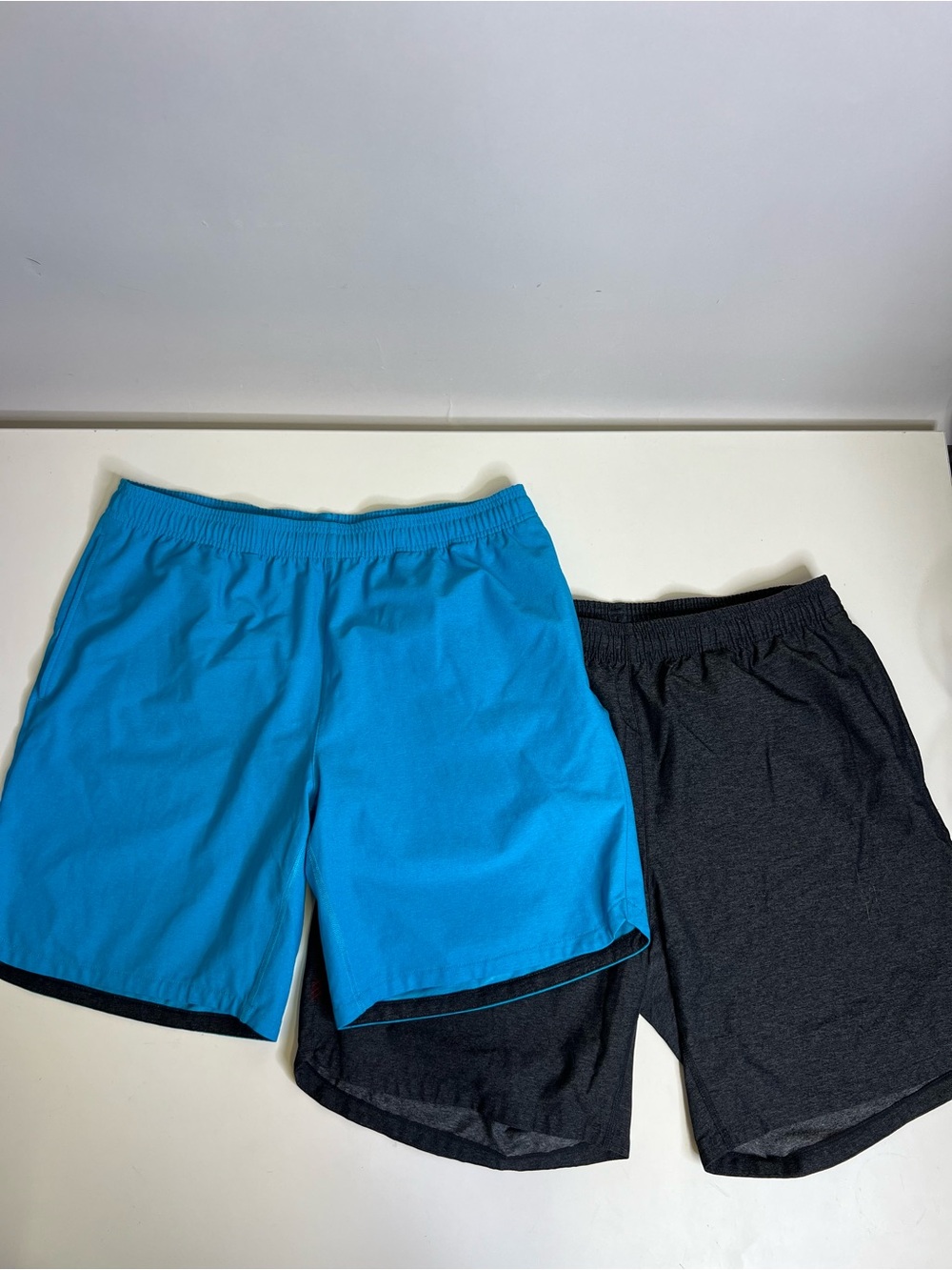 Rhone Versatility Short Men's Athletic Shorts Set Blue & Gray Large